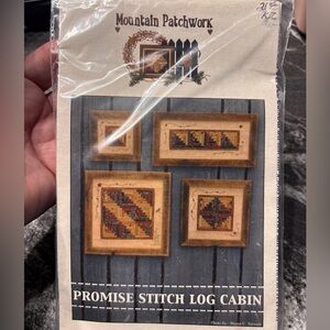 Promise stitch log cabin quilt pattern and fabric